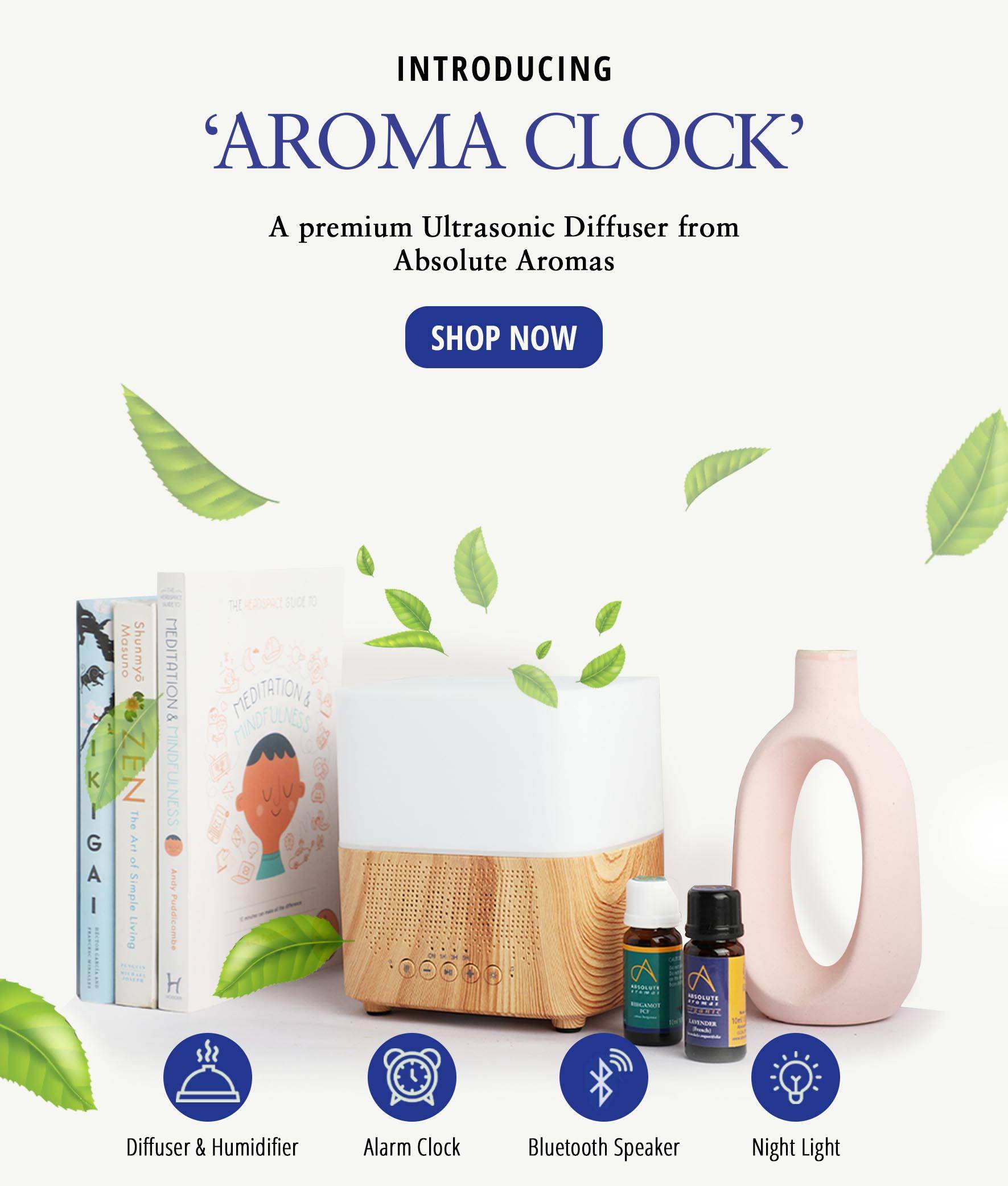Aroma Clock Diffuser Banner